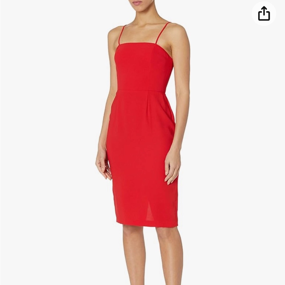 AMANDA UPRICHARD Red Sheldyn Midi Dress (S)